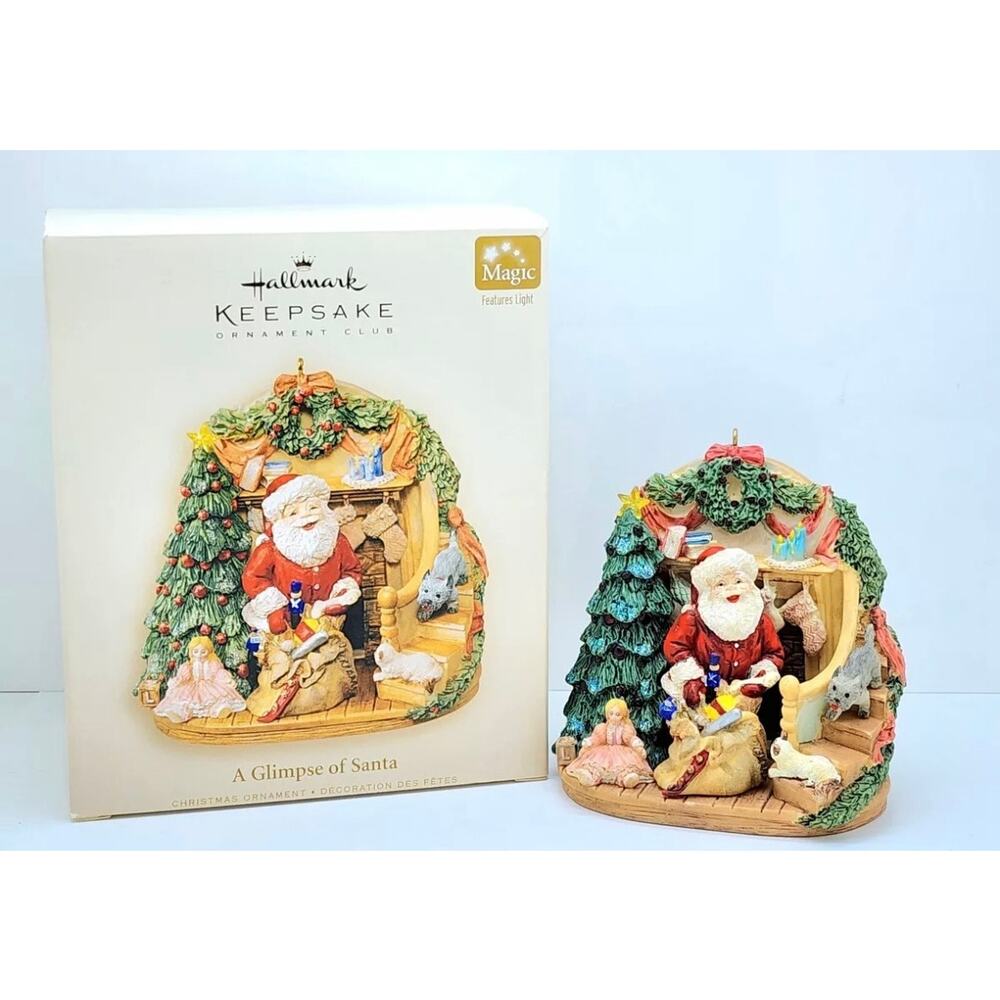 Hallmark Keepsake Ornament Club 2006 A GLIMPSE OF SANTA Magic Light Christmas